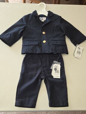 G-CUTEE Navy Baby Suit Set - 2pc